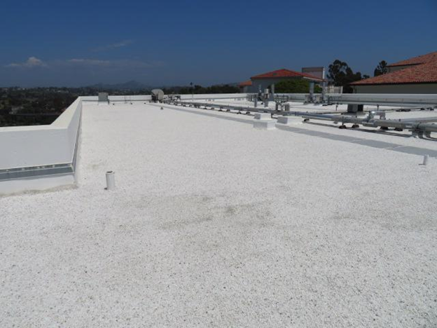 Roof with parapets and penetrations
